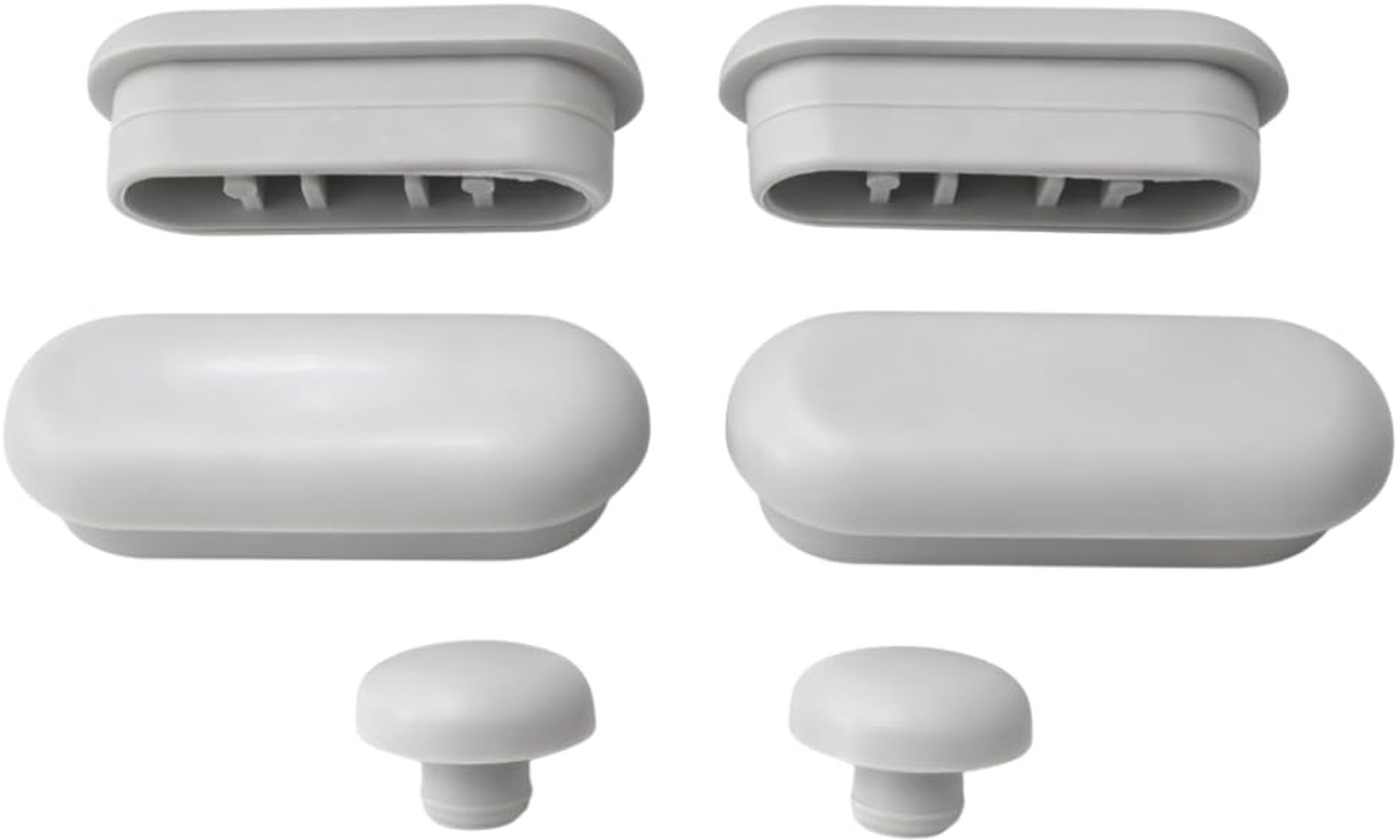 WC stootrubbers set van 6 stuks - 4 rechthoekige en 2 ronde - verschillende diktes - eenvoudige DIY-montage - m-winkel