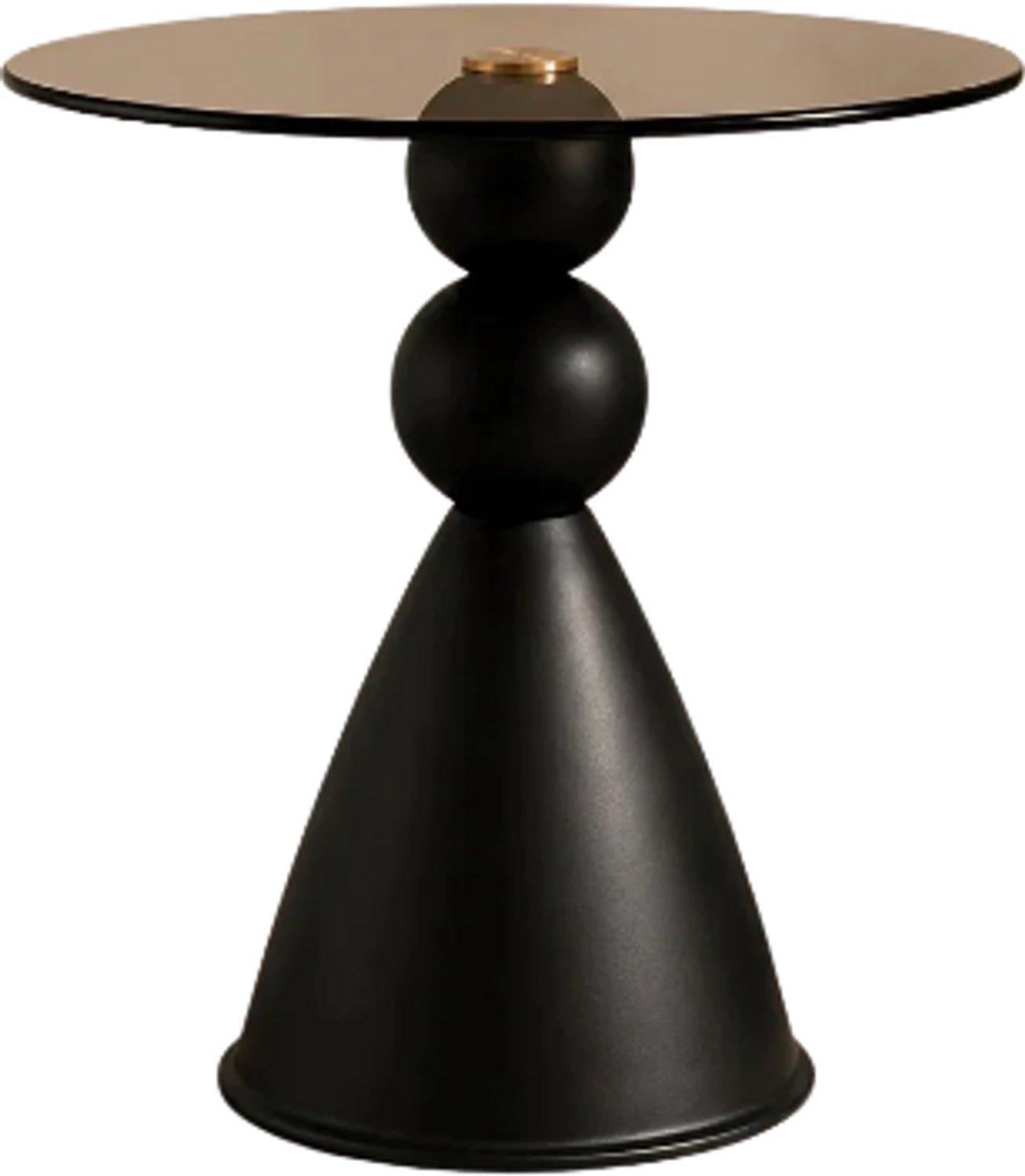 Emvae Salontafel- Bijzettafel - Koffietafel - Theetafel voor Woonkamer - Rond - 59 cm Hoog - Glas en Metaal - Modern en Scandinavisch