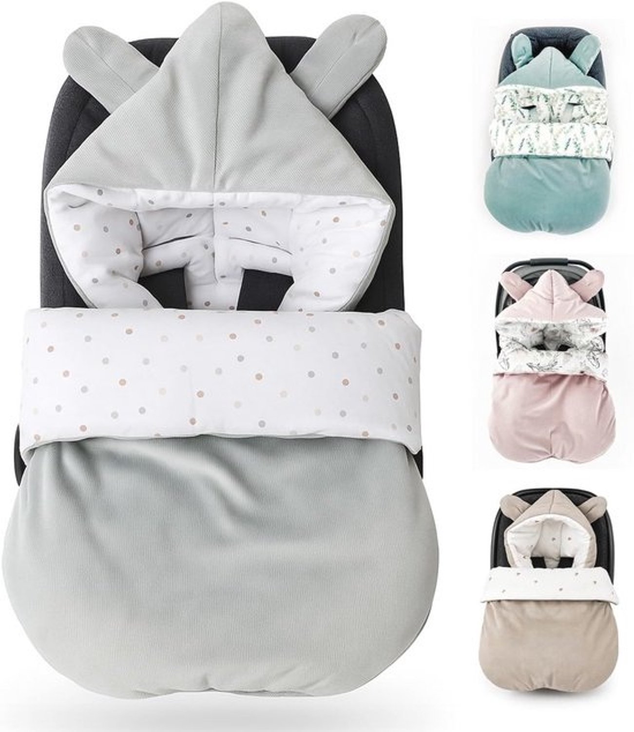 Wintervoetenzak voor baby - Universeel warmhoudsysteem voor kinderwagen en autostoel - Geschikt voor herfst en winter