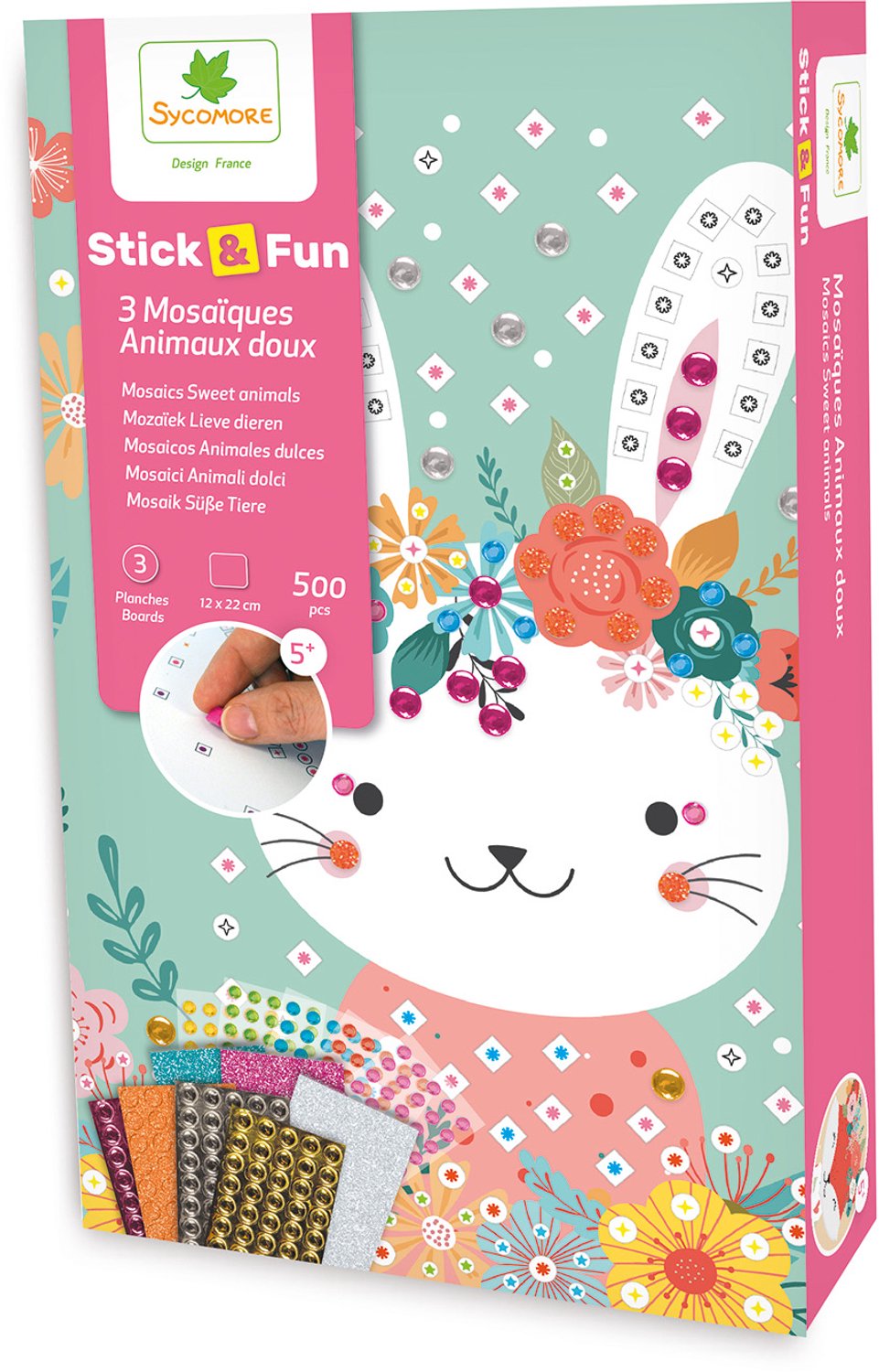 Sycomore mozaïek speelgoed Stick'N Fun dieren creatief knutselen.