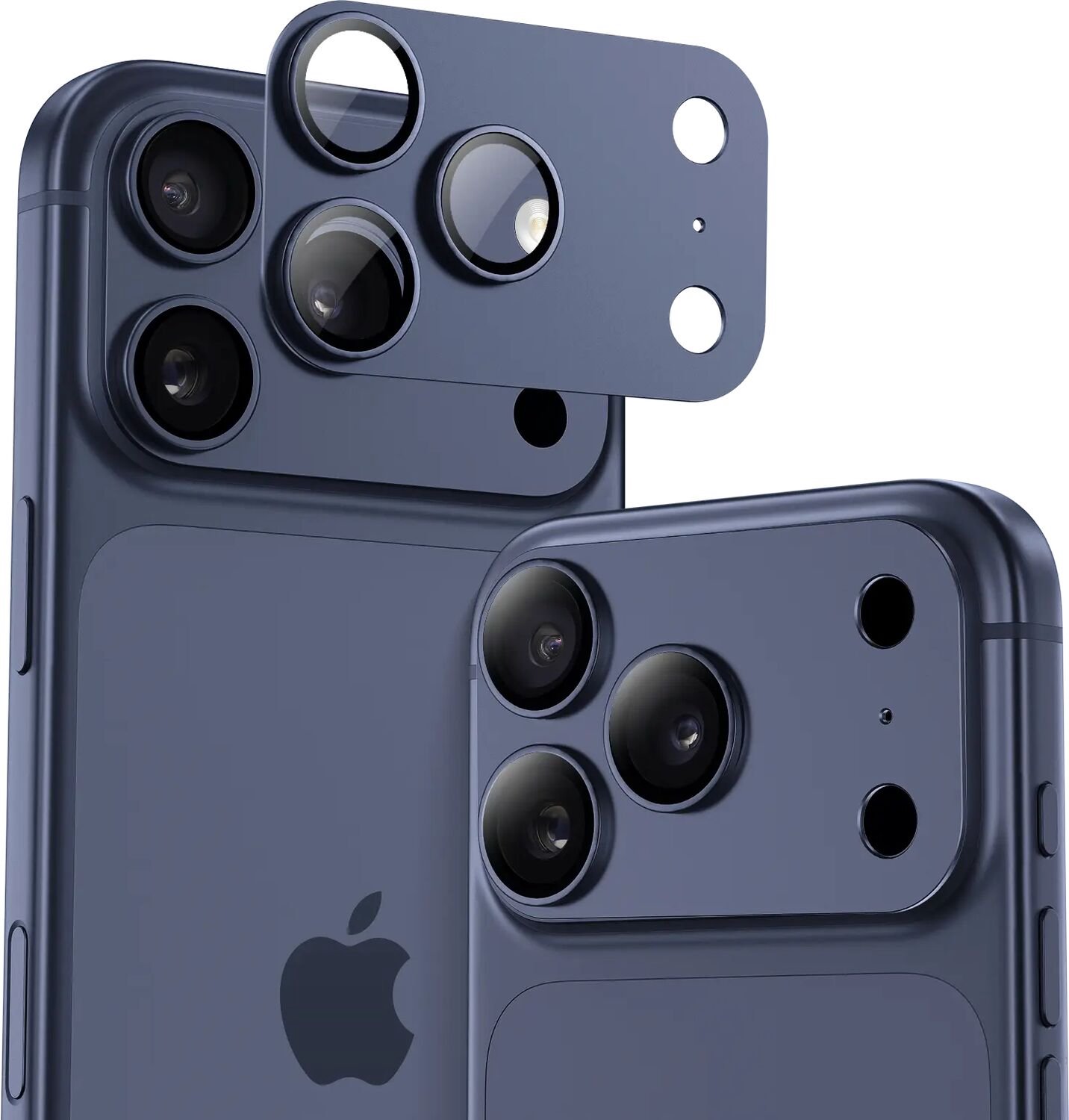 Buddi Focus Geschikt voor Apple iPhone 17 Pro Max - Full Camera Protector - Matched Blauw - Eenvoudige installatie