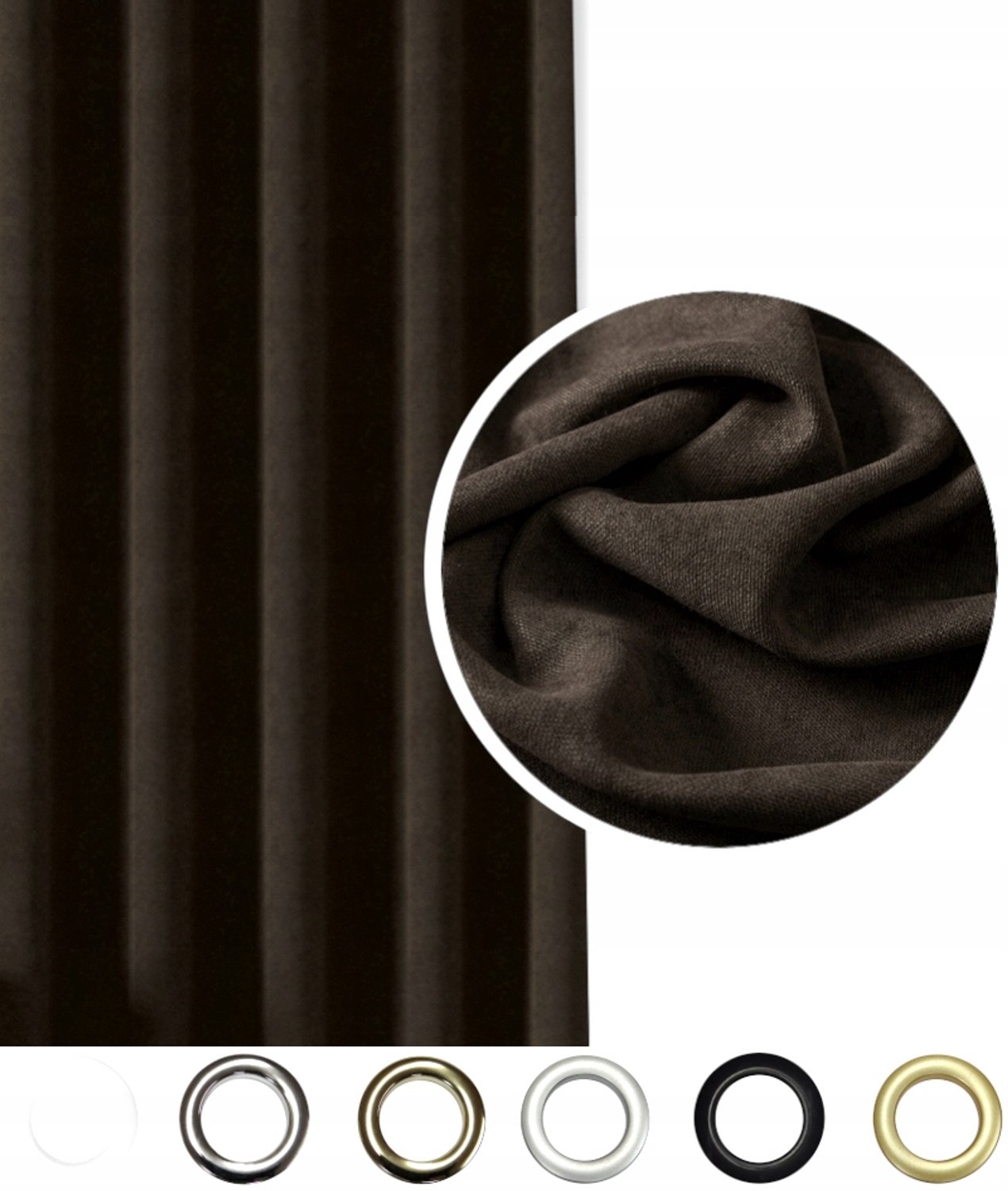PRESTIQUA Verduisterende Gordijn EFE Bruin 160x250cm - Velours Stijl
