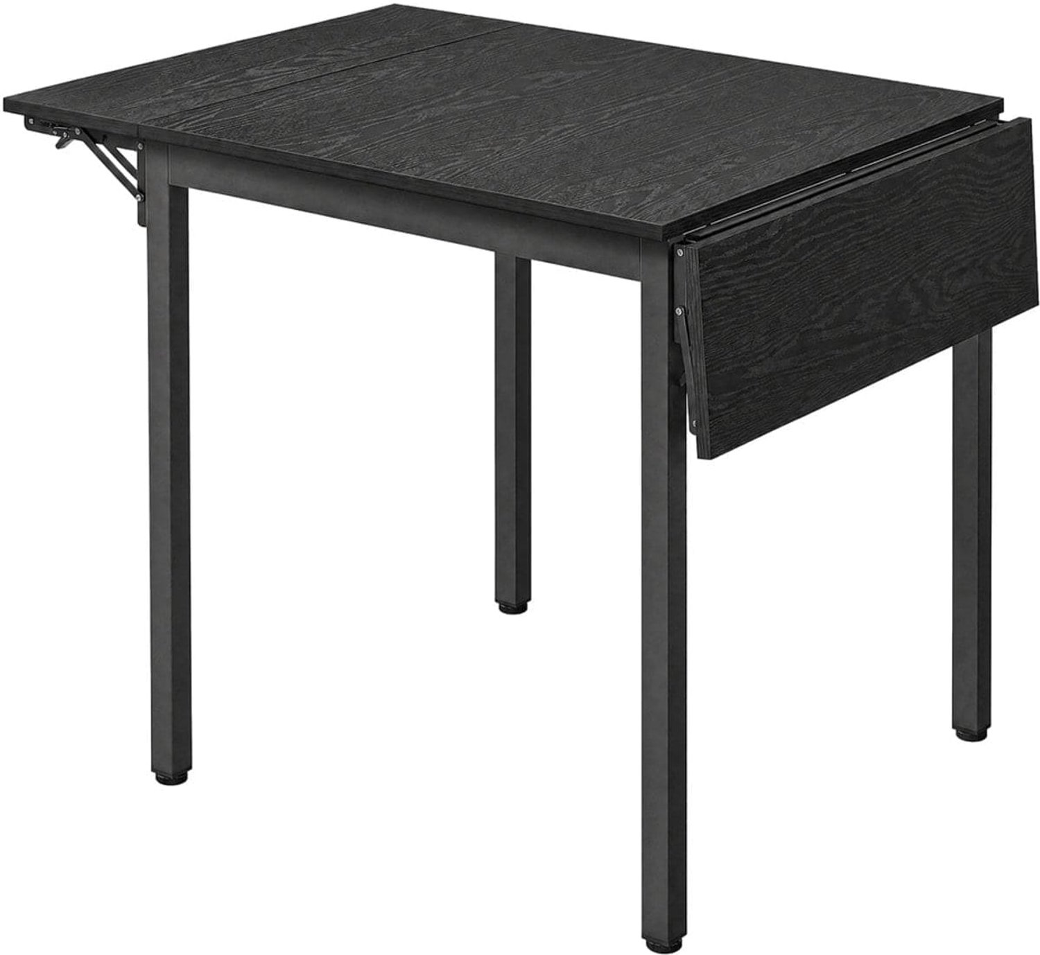 Klarven Eettafel Zwart - Kleine Eettafel - Eettafel - Geschikt voor 2 tot 4 Personen - Compacte Eetkamertafel voor Kleine Ruimtes