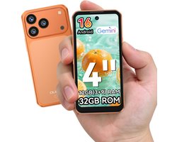 OUKITEL C17 mini Smartphone - 12GB RAM - 32GB ROM - Android 16 - GPS - Geen NFC - Slechts 109g - Oranje