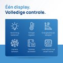 Eén display voor volledige controle: verlichting, klimaat, energieverbruik, kamers, scènes en live inzicht.