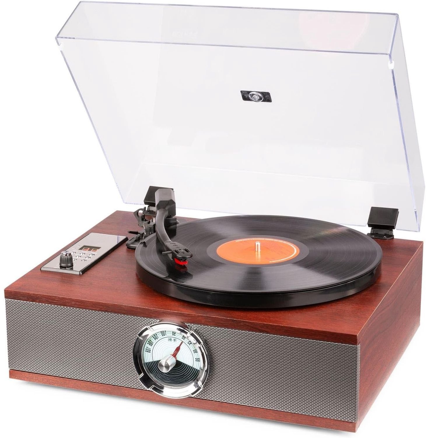 Platenspeler Bluetooth - CD Speler met Speakers - Vintage - Bruin