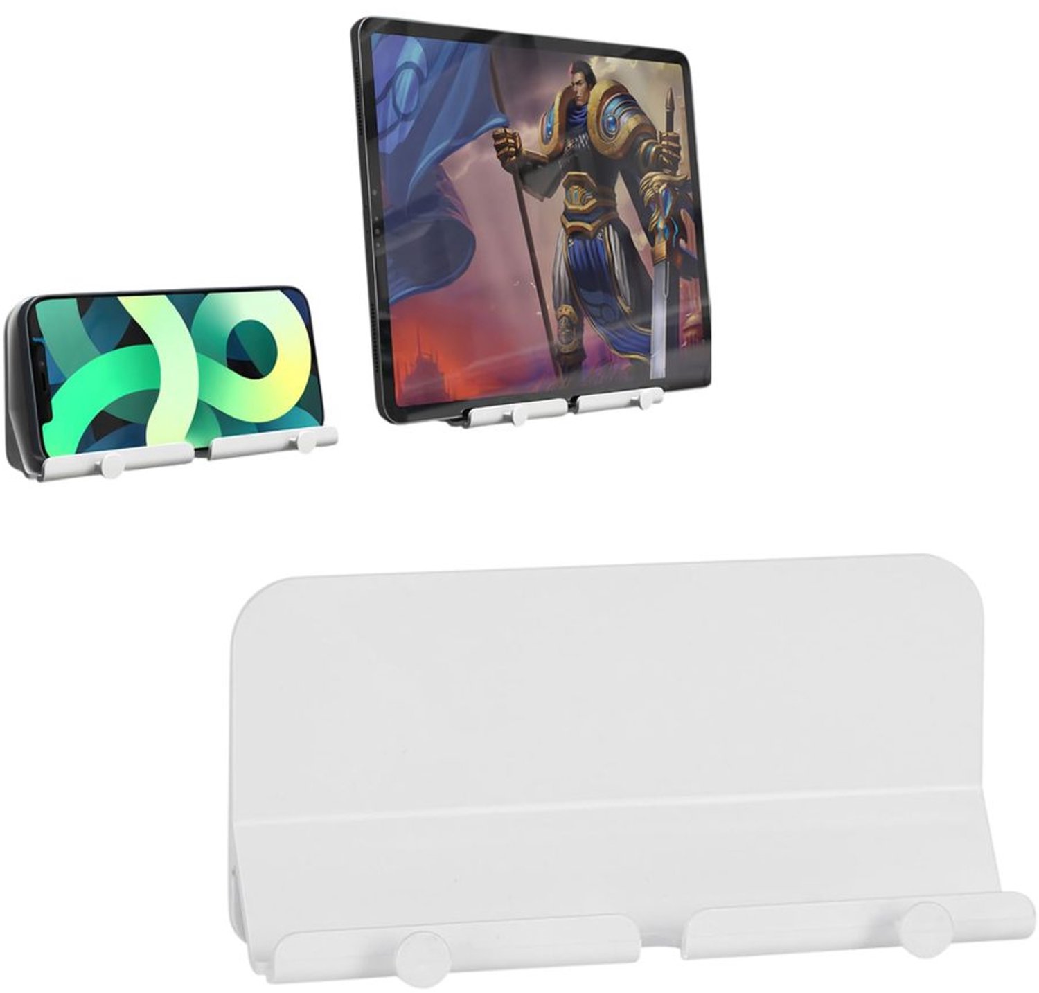 Telefoonhouder Wand - Eenvoudige installatie - Antislip ontwerp - ABS-kunststof - 13,7 x 6,5 x 3,7 cm - Geschikt voor smartphone - Wandhouder