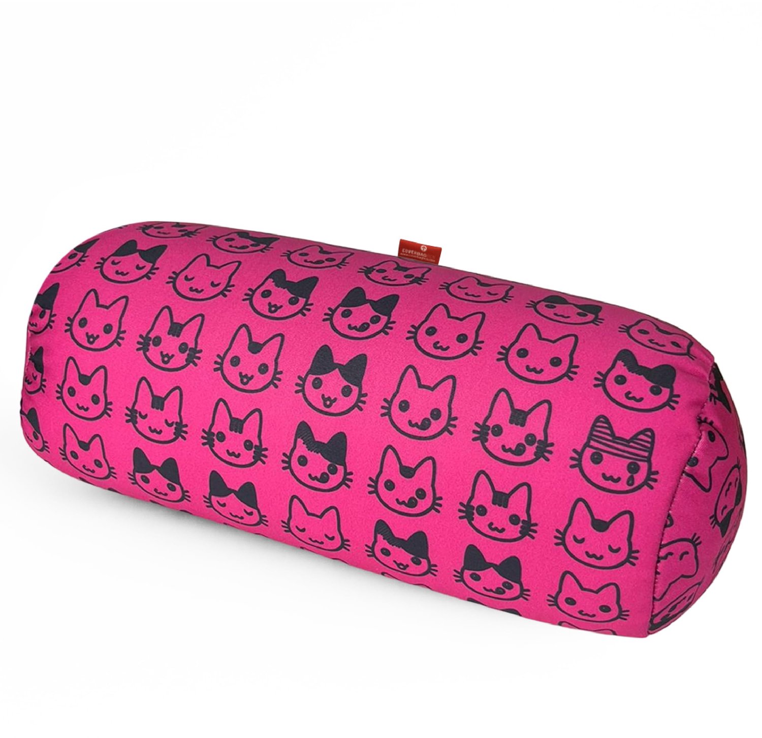 Cilindrisch Kussen voor Nek en Lenden - Zacht Lycra Stof - 35 x 15 cm
