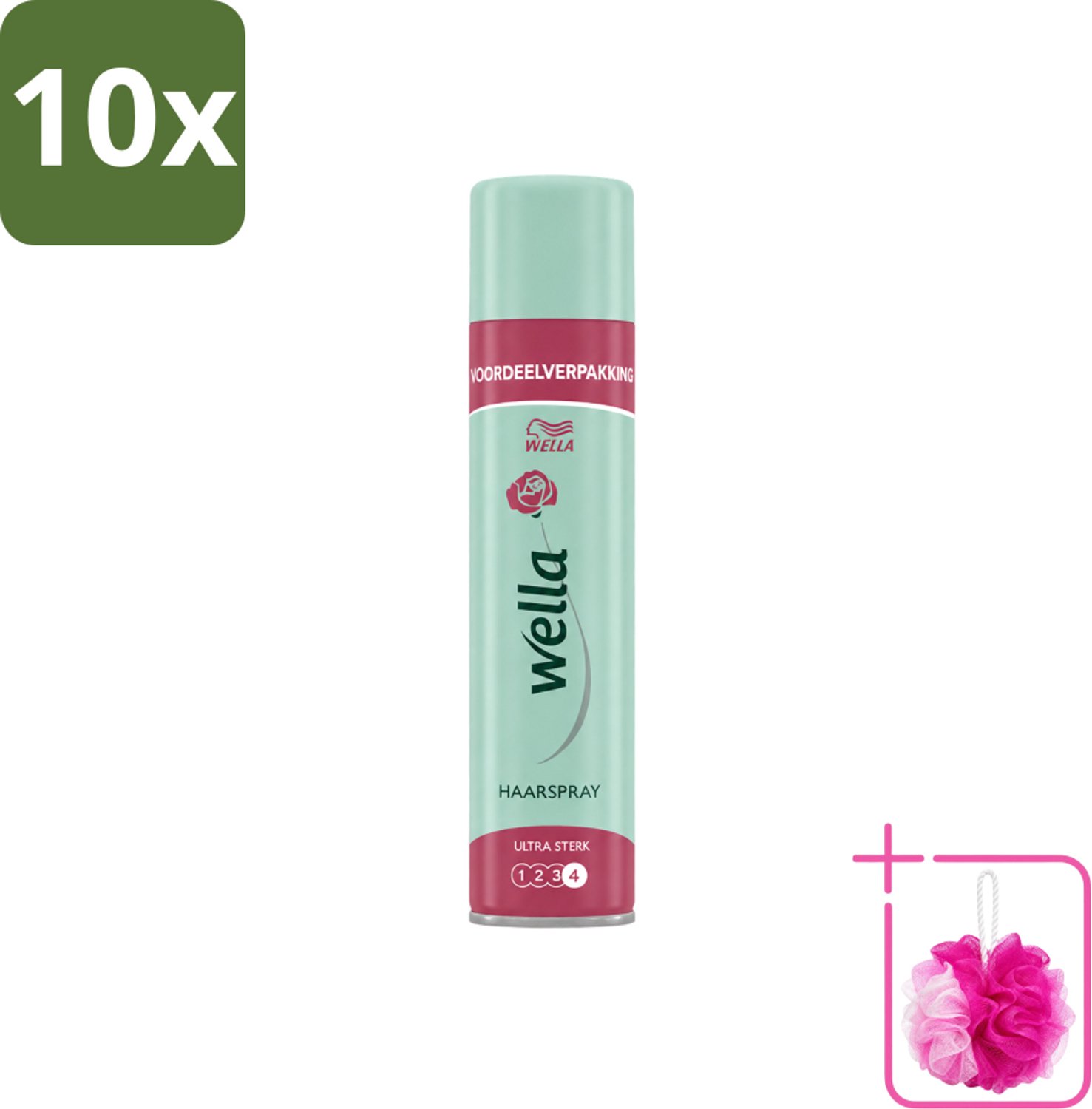 10 x Wella – Ultra Strong Hold – Haarspray – 400 ml - Bulkverpakking - Haarspray - Douchemop - Haartypen