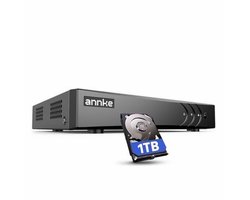 Beveiligingsrecorder 1 TB HDD - 8-Kanaals DVR Recorder - H.265+ Codering - HDMI Aansluiting - Voor Bewakingscamera's