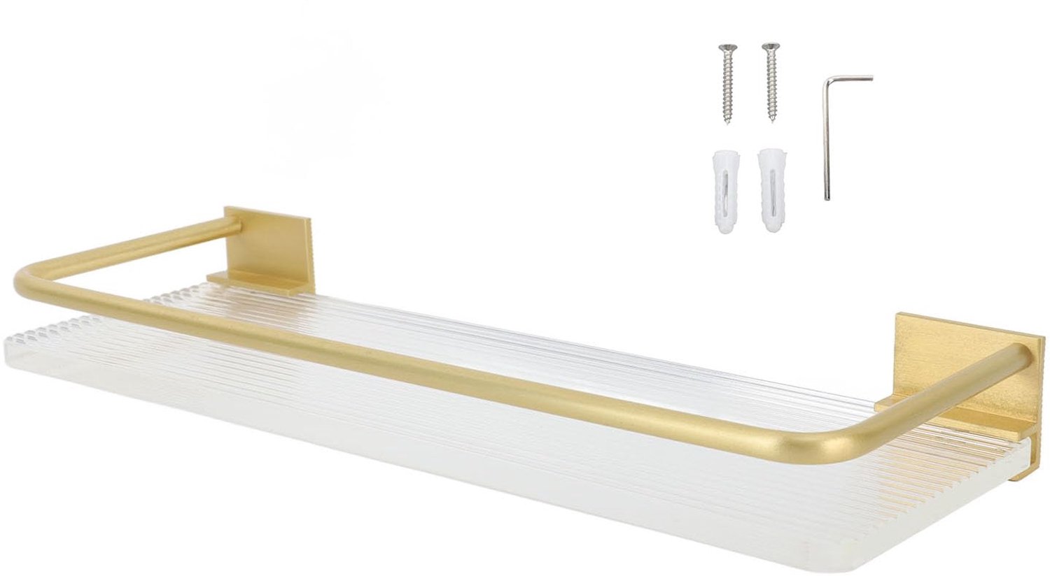 Badkameropbergrek Wandgemonteerd - 30 Cm Plank - Space Aluminium - Ruimtebesparend - Multifunctioneel - Eenvoudig te Onderhouden - Wandrek