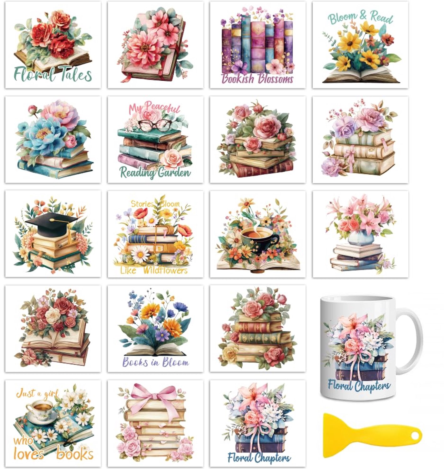 18 Bladen Rub Transfers voor Creatieve Projecten