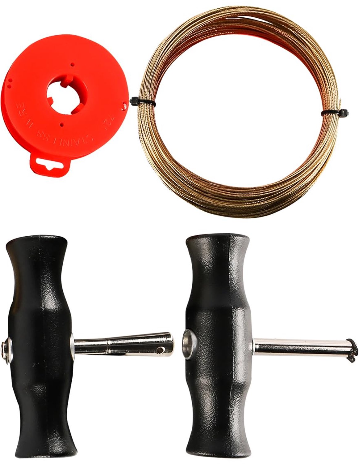 Voorruitverwijderingsgereedschap Duurzaam - Gereedschapsset - T-vormige Handgrepen - Staaldraad 20 m - Hoog Koolstofstaal - Comfortabele Grip - Autoruitverwijderingstool