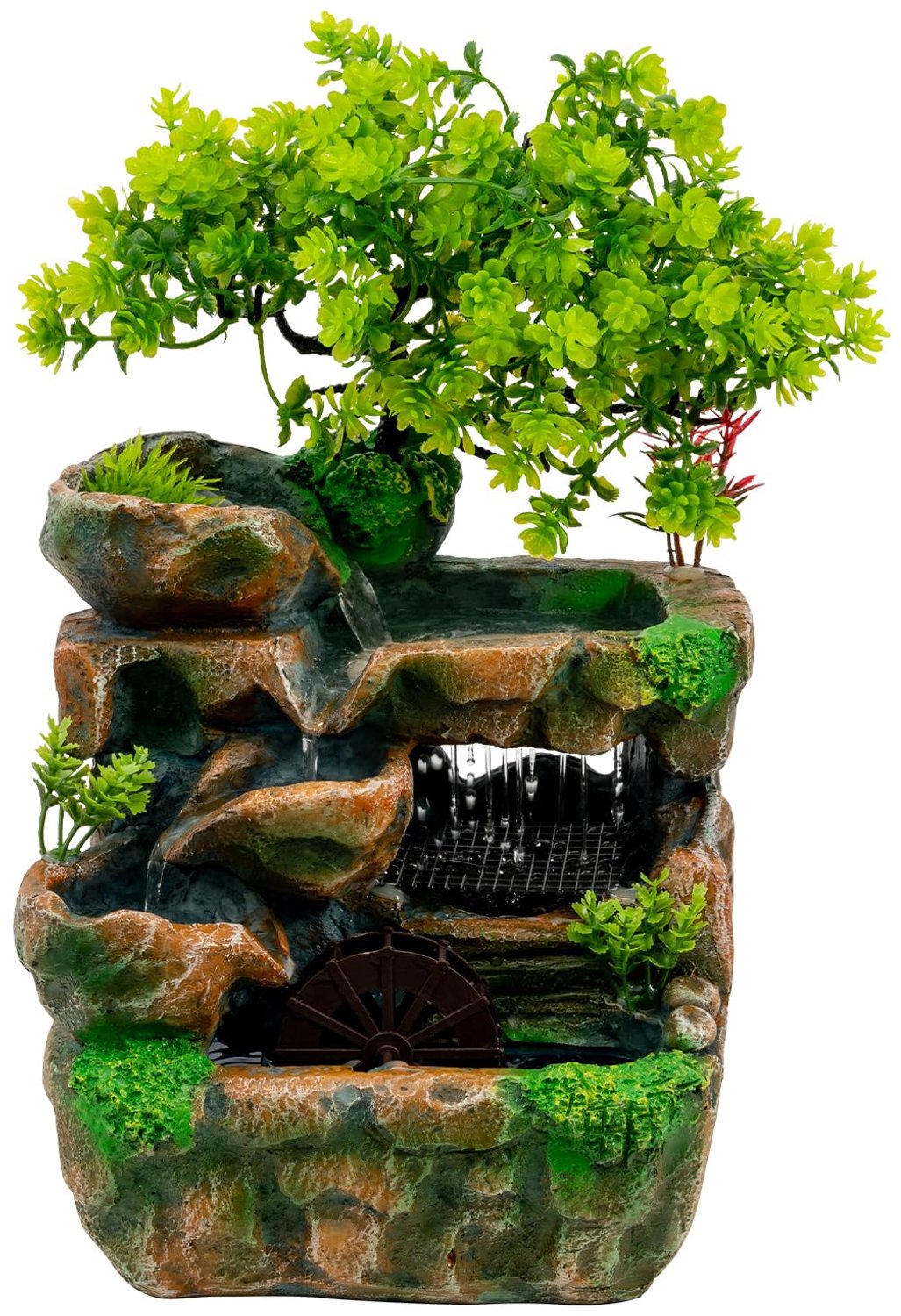 Binnenfontein met LED-verlichting - Decoratieve Waterval voor Thuis en Kantoor