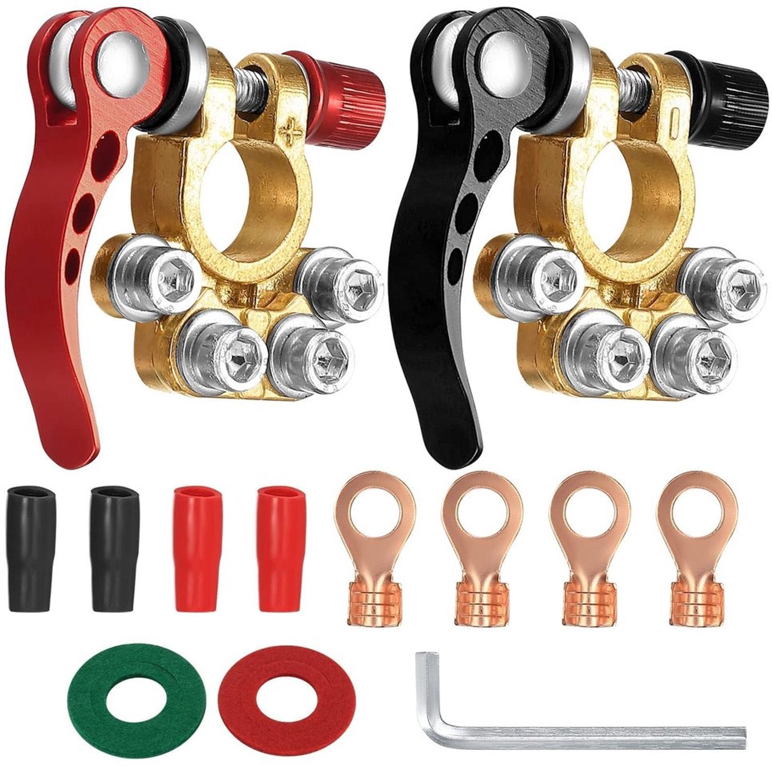 Set van 2 Accu Klemmen voor Auto en Caravan