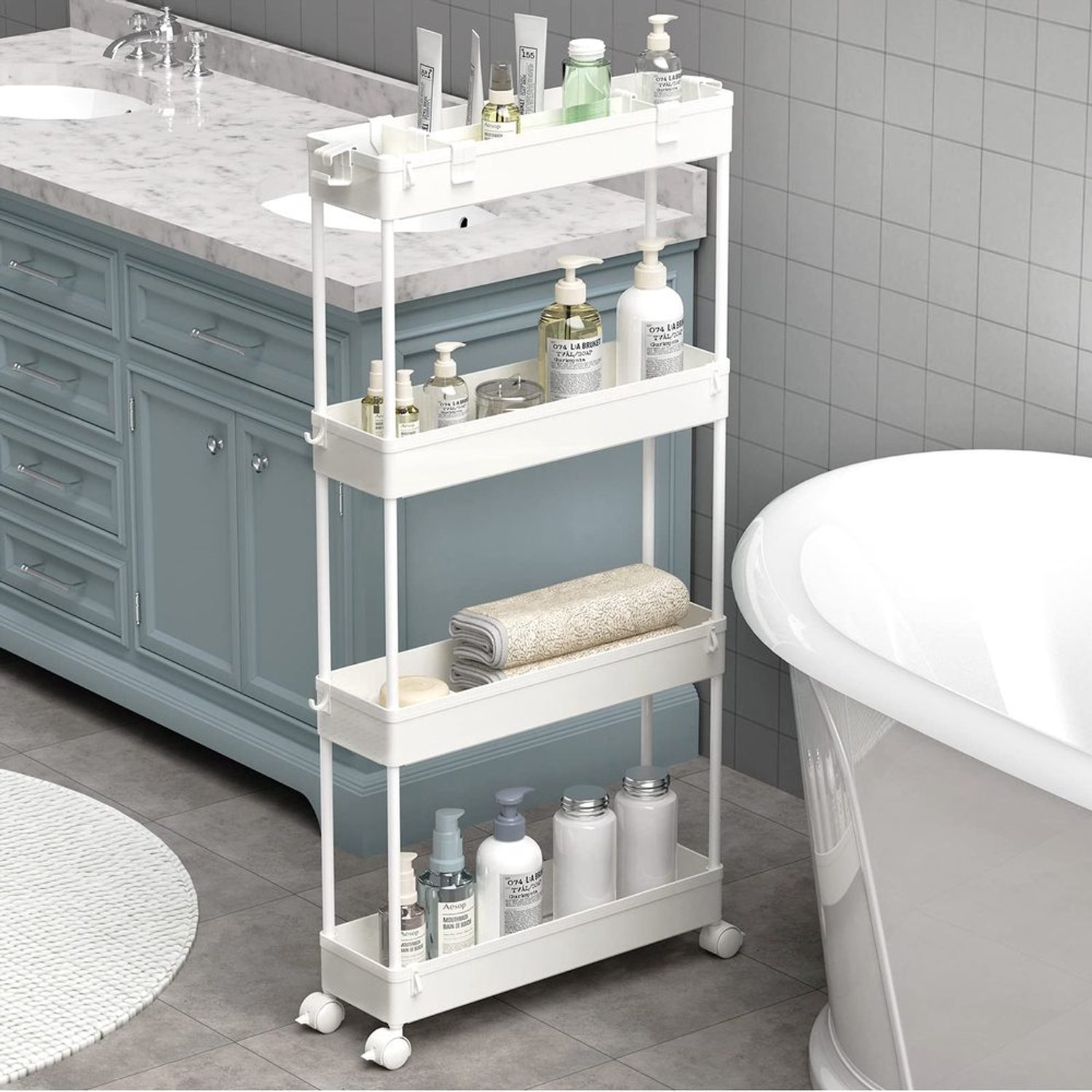 4-laags Slimme Opslagwagen voor Badkamer en Keuken