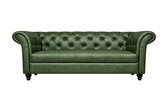 Chesterfield Bank 3-Zits - Curve Armleuningen - Groen - Chesterfield - Sofa - Bankstel