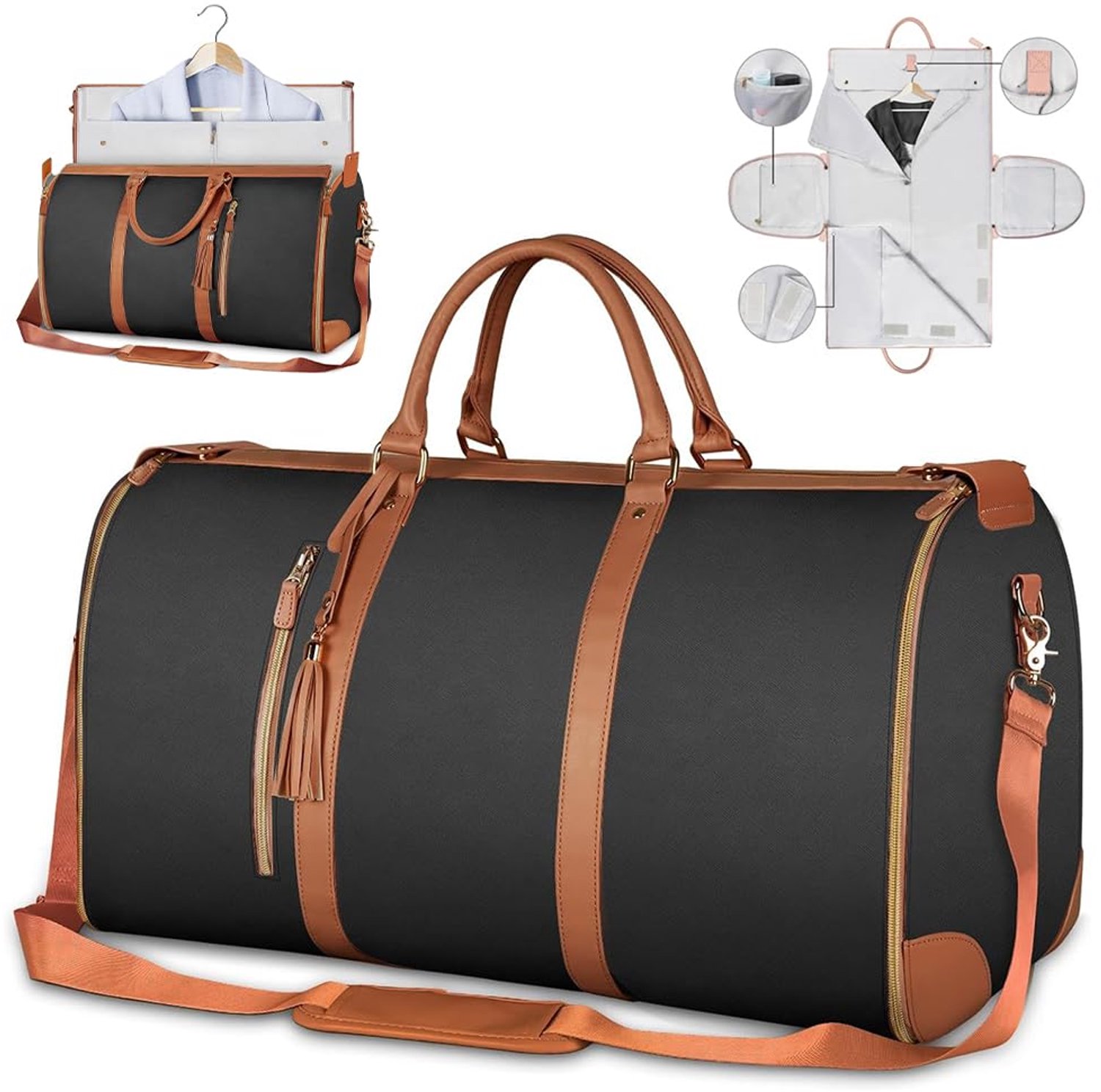 Opvouwbare Reistas - Waterproof Kledingzak voor Reizen 52 x 25.5 x 31.8 cm