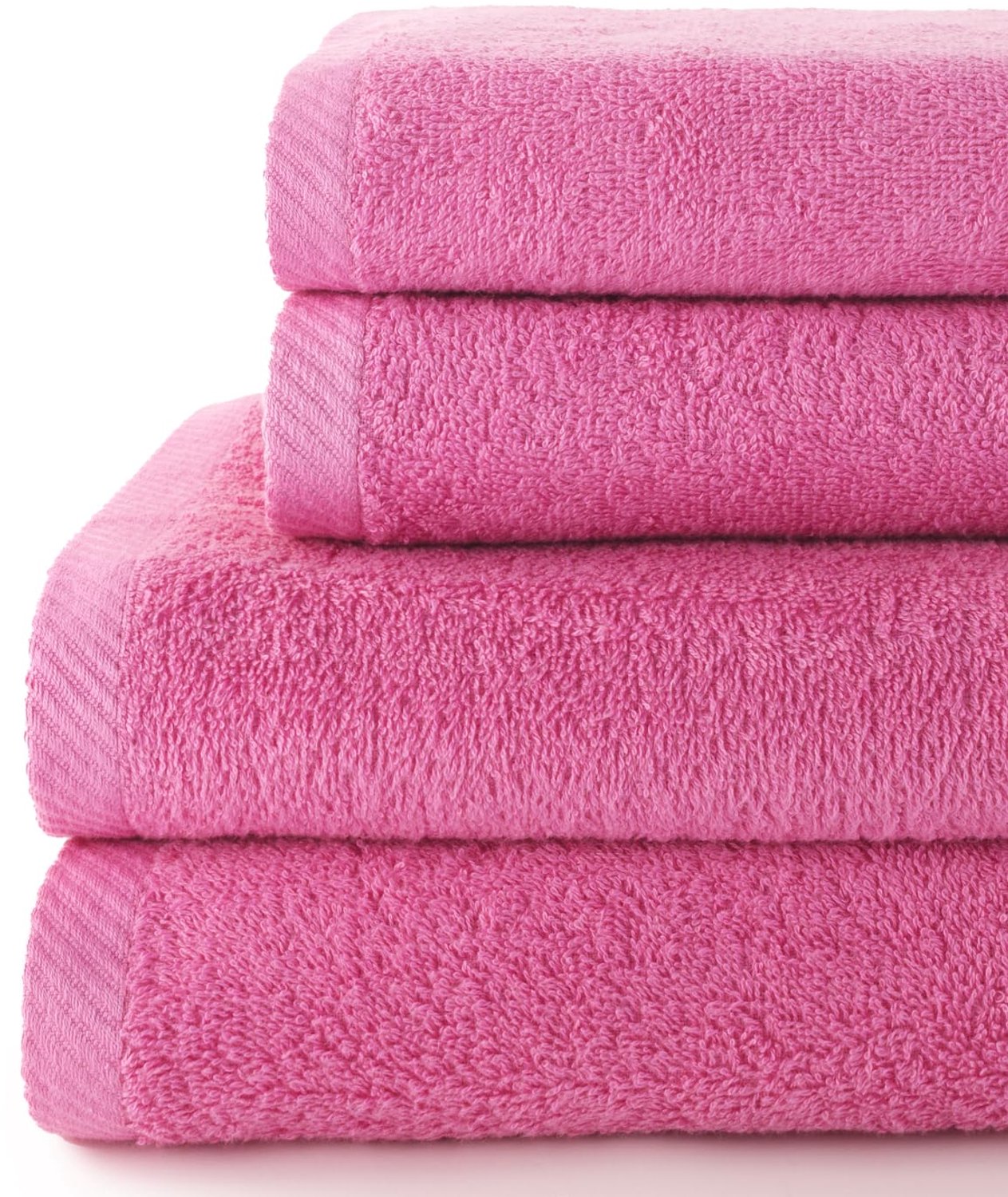 Handdoekenset 4-delig - 2 Handdoeken & 2 Badhanddoeken - 100% Katoen - 500g/m²
