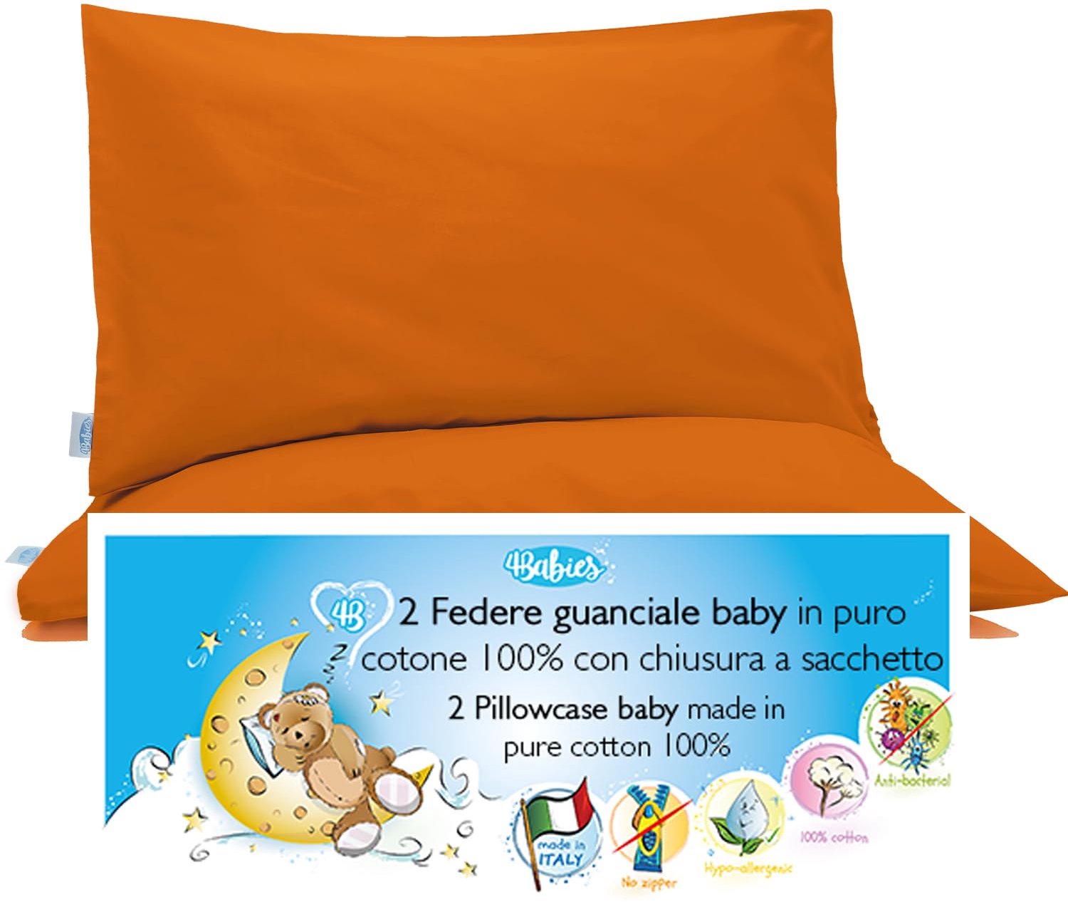 Set van 2 Katoenen Hoofdkussens 50 x 30 cm voor Kinderbed
