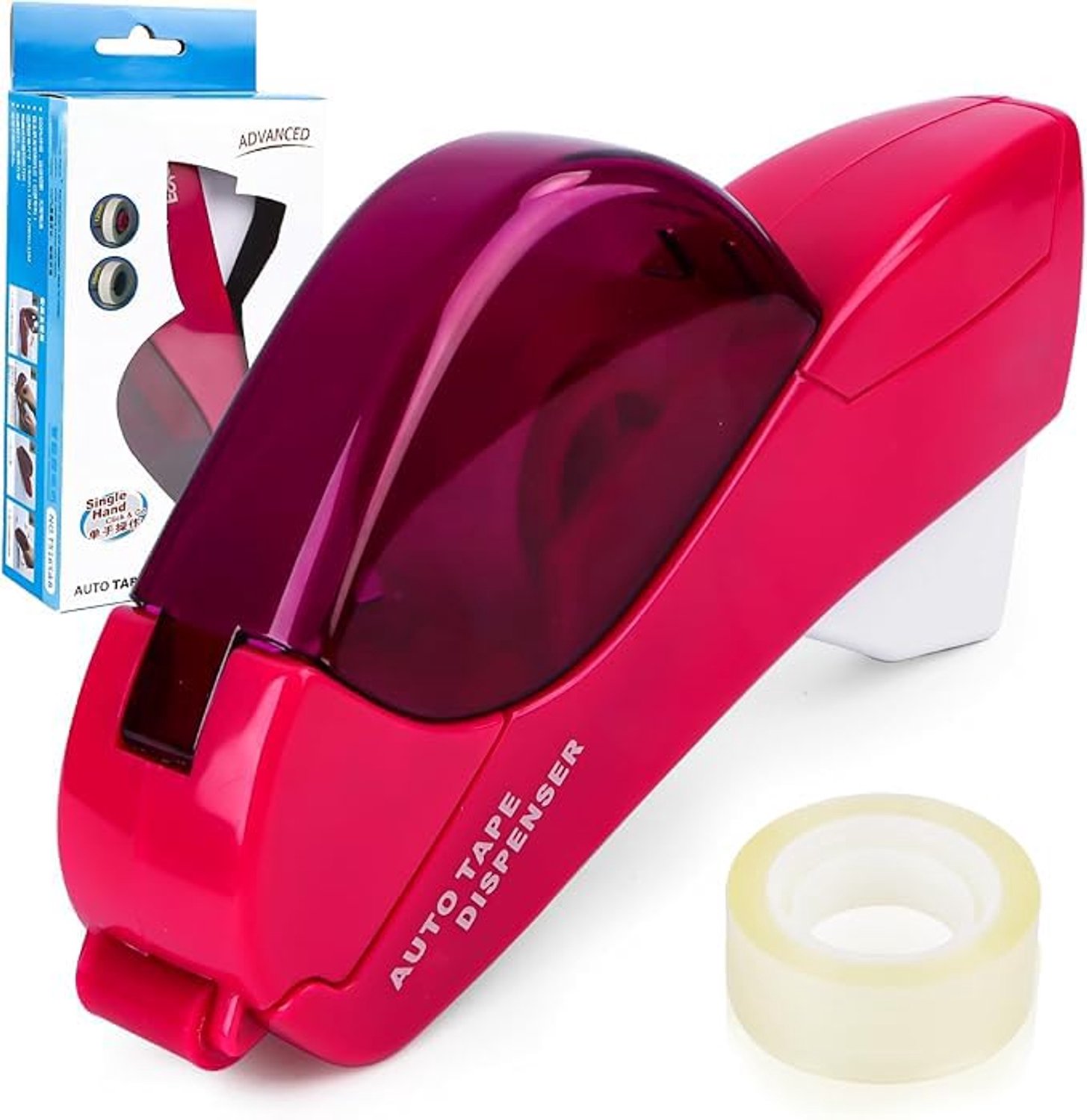 Plakbanddispenser Automatisch - Plakbandafroller - Klein - Plakbandsnijder - ABS - 17 x 9 x 3,8 cm - Tapedispenser