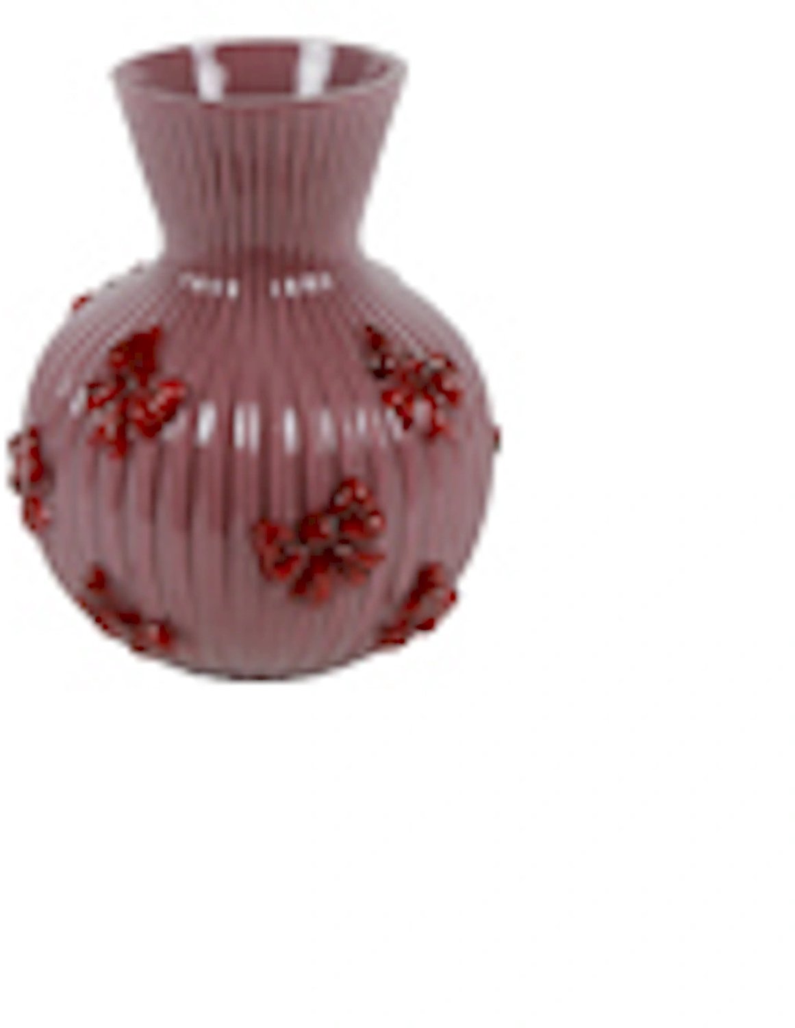 Countryfield Vaas met strik Noé paars/rood Smal roze