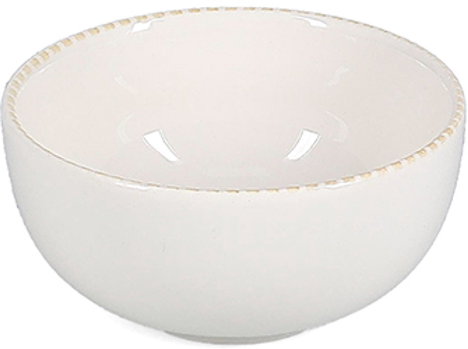 Fameilleur kom 10xH4,5cm beige Linea set van 6 - porseleinen serveerkom en schaaltje, voor ontbijt, muesli, soep, dessert, snacks en bijgerechten, vaatwasser- en magnetronbestendig, voedselveilig, servies voor thuis, restaurant en horeca