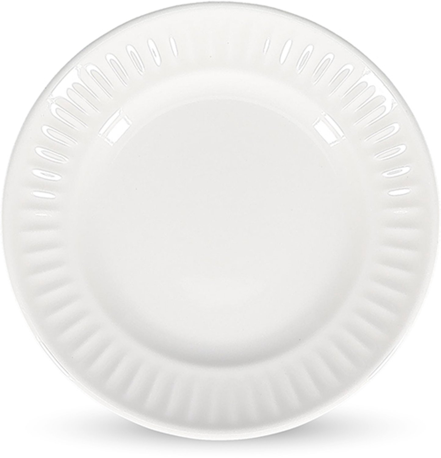 Fameilleur plat bord 15cm wit Solar set van 6 - porseleinen eetbord en dinerbord, voor ontbijt, lunch, diner en hoofdgerecht, vaatwasser- en magnetronbestendig, voedselveilig, servies voor thuis, restaurant en horeca, mooi als cadeau