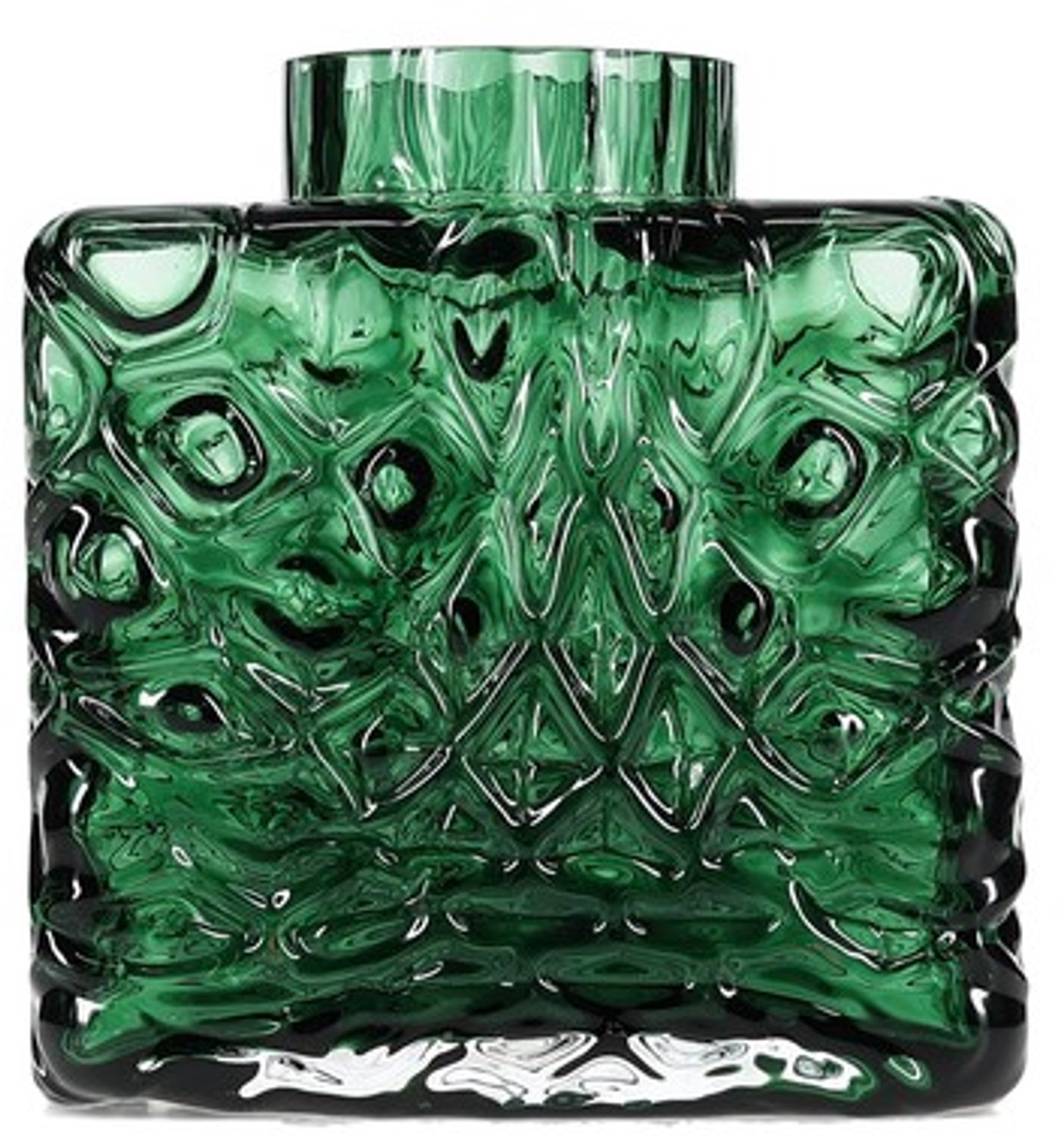 Fameilleur vaas 15x9xH16cm botanic groen Lior - glazen decoratieve bloemenvaas, voor bloemen, takken en droogbloemen, woondecoratie voor modern interieur, mooi als cadeau