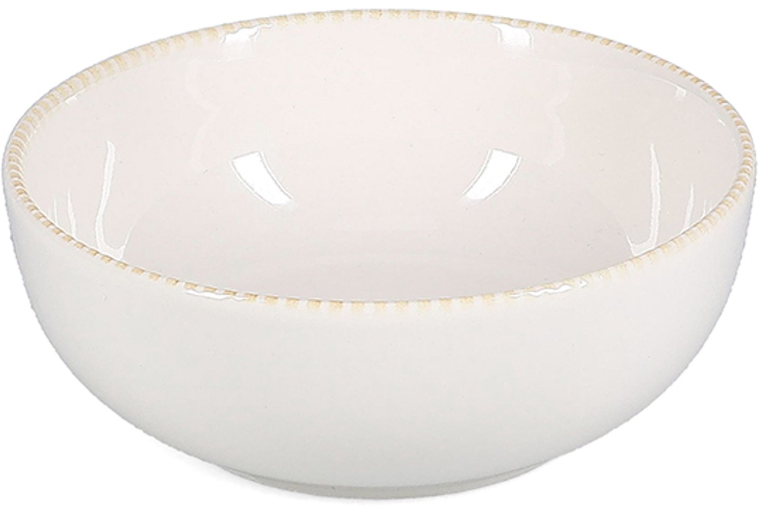 Fameilleur kom 16xH6cm beige Linea set van 2 - porseleinen serveerkom en schaaltje, voor ontbijt, muesli, soep, dessert, snacks en bijgerechten, vaatwasser- en magnetronbestendig, voedselveilig, servies voor thuis, restaurant en horeca