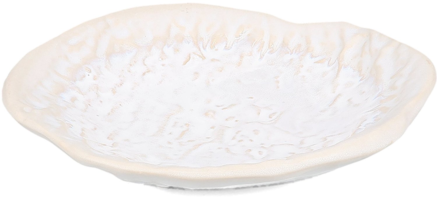 Fameilleur kom 26xH5,5cm pure parelmoer Icon set van 4 - porseleinen serveerkom en schaaltje, voor ontbijt, muesli, soep, dessert, snacks en bijgerechten, vaatwasser- en magnetronbestendig, voedselveilig, servies voor thuis, restaurant en horeca