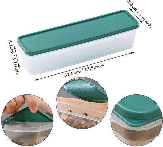 Set van 2 Noodle Storage Boxes voor Pasta en Cereals — afbeelding 5