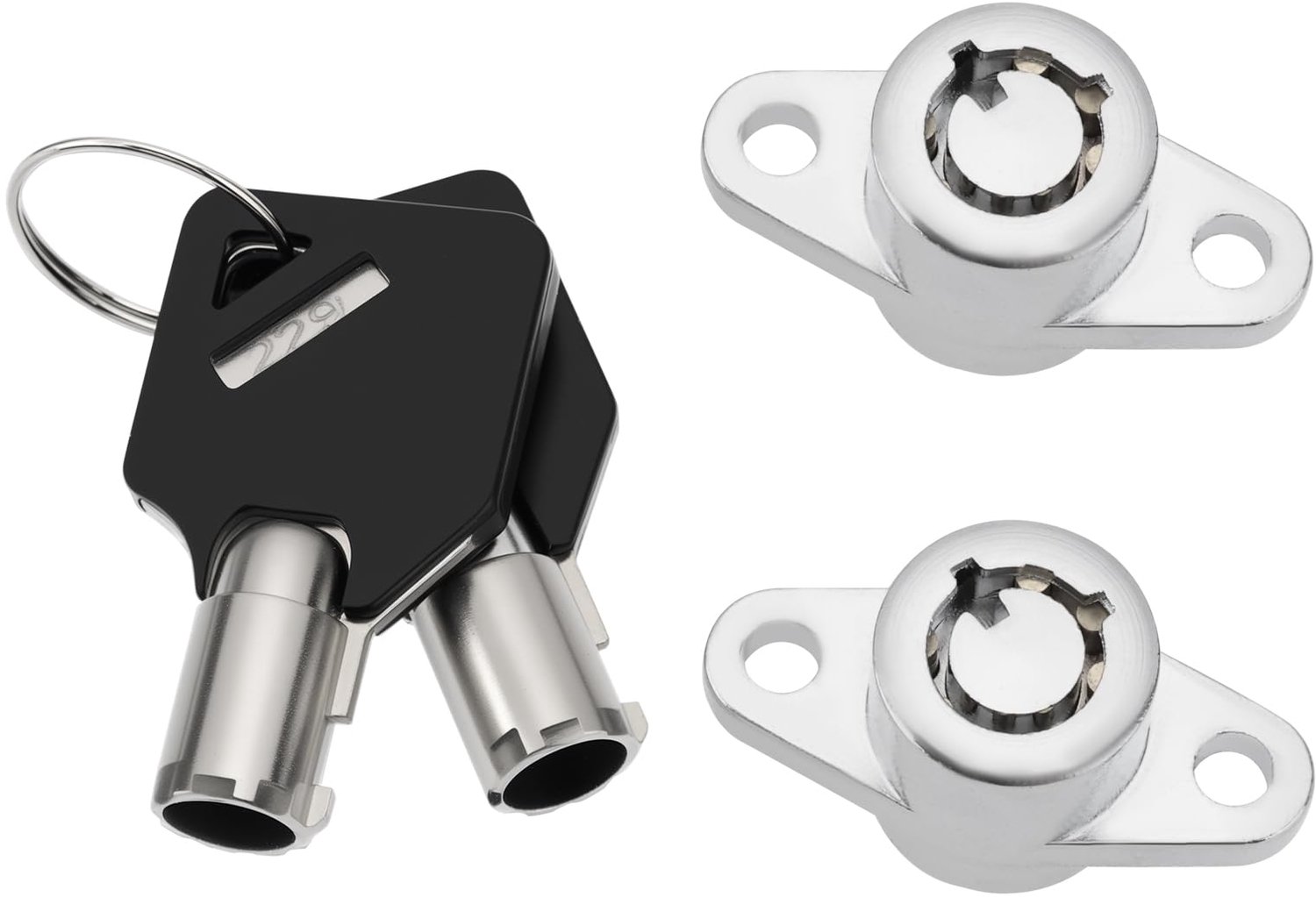 Bagageslot Stalen Set - 2x Sleutelslot - Harde Zadeltas Lock - Compatibel met Harley-Davidson Touring - Verbeterde Veiligheid - Diefstalbeveiliging - Motorfiets Slot