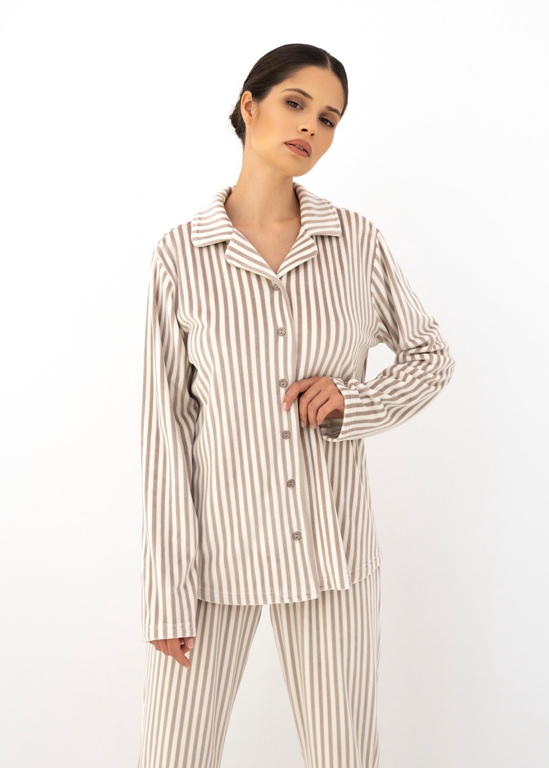 S& Sensis Sensis Fleece Pyjama Avelin Dames 40 / Beige