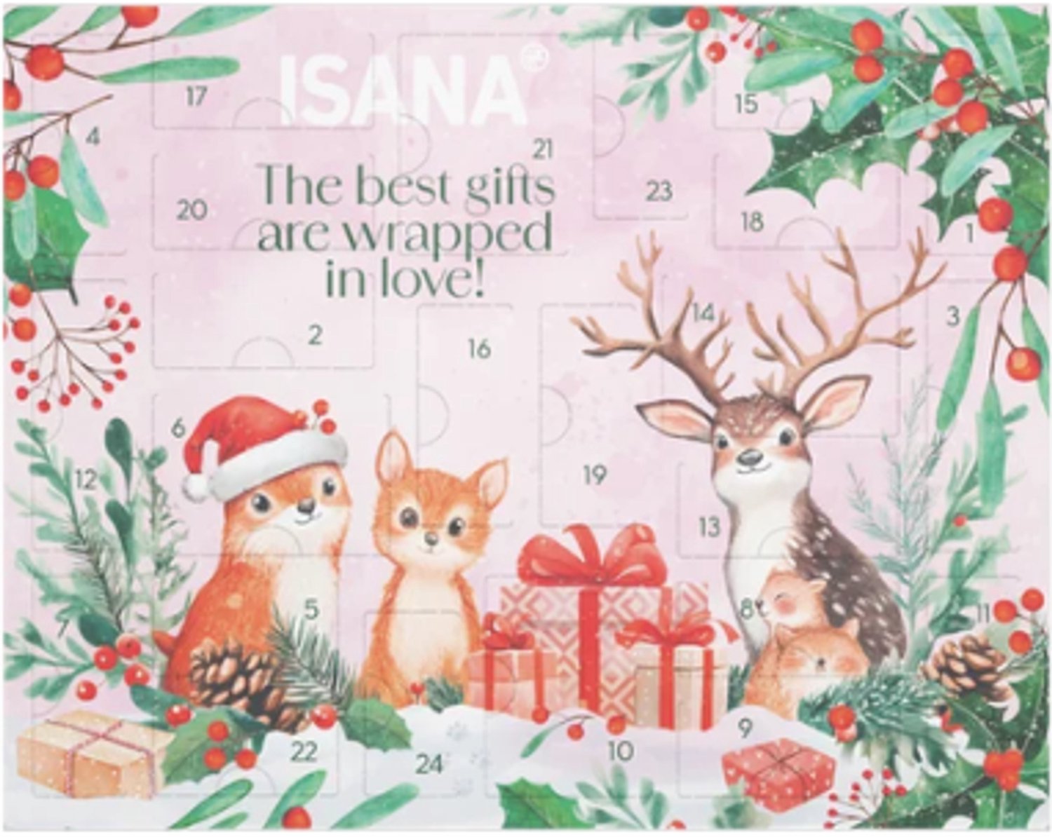 ISANA Adventskalender 2026 | Adventskalender met Beautyproducten - Adventskalender voor Vrouw en Man | Beauty Adventskalender 2026