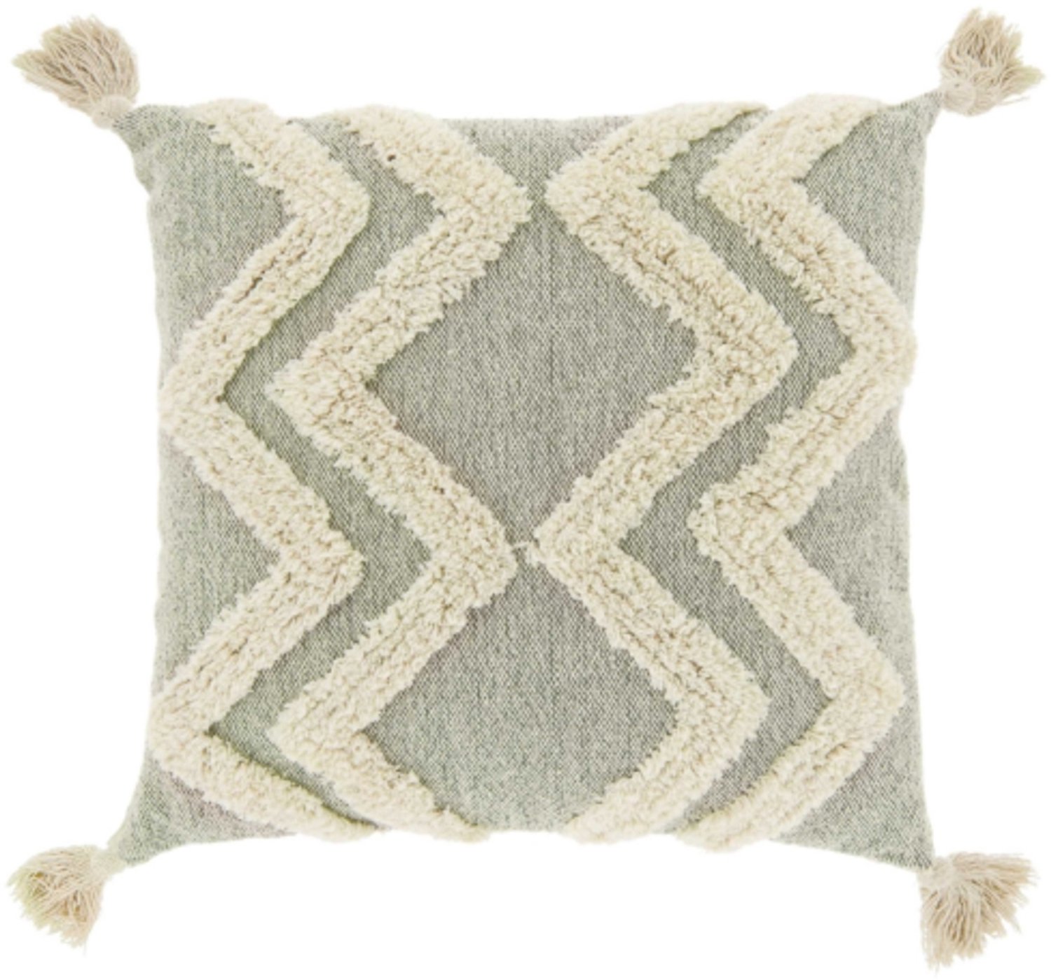 Unique Living kussen Dahlia tea green 45 x 45 cm