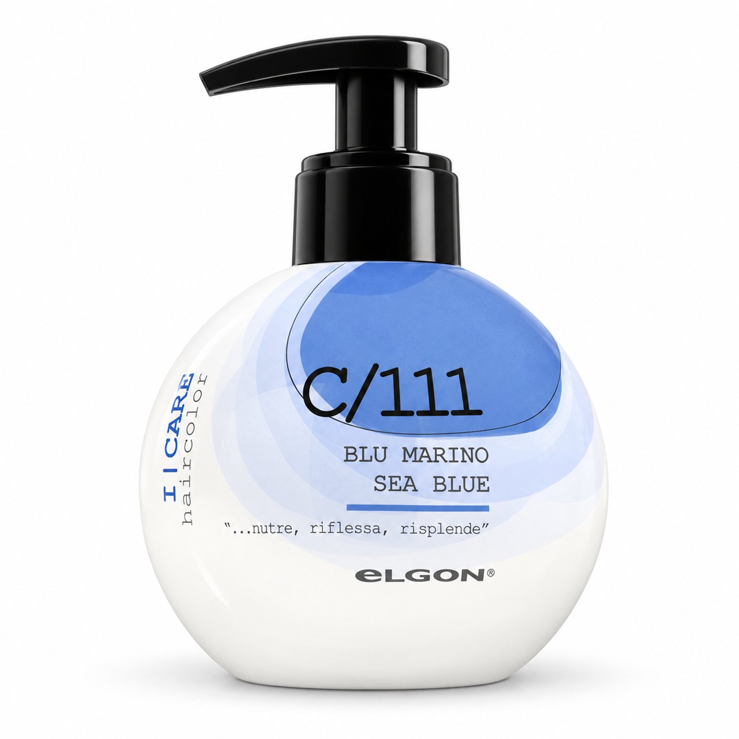 Elgon ICare C/111 Sea Blue - 200 ml - Semi-permanente Haarverf Conditioner - Zee Blauw - Met Dispenser - Citrusgeur - Zonder Ammoniak En Siliconen - Voor Geverfd En Natuurlijk Haar