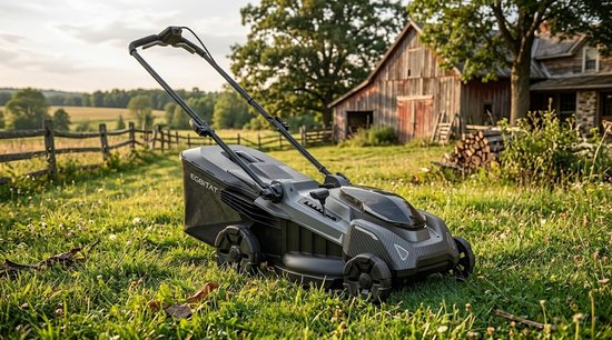 Accu Grasmaaier Zelfrijdend - Laura Homestore - 40V Borstelloze Motor - 43 cm Maaibreedte - Met 2x 5.0 Ah Accu & Snellader - Mulchfunctie & 50L Opvangbak - Tot 500 m² - Matzwart — afbeelding 2