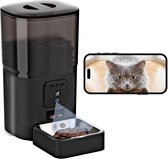 Viervoeter Feed Pro - Automatische Voerbak 6L - HD camera & Audio - Kat en Hond - Voerautomaat met App - Zwart
