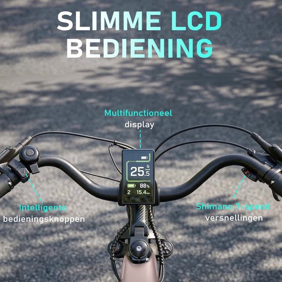 Maxtron Marathon Elektrische Fiets - Extra Lange Actieradius tot 160 km - Krachtige 810Wh Accu - 27.5 Inch Banden - Schijfremmen - Max. Belasting 120 kg - Geschikt voor 160–200 cm - Elektrische Stadsfiets - Goud — afbeelding 2