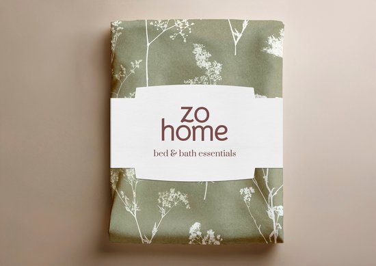 Zohome Yarrow Dekbedovertrek - Groen - Eenpersoons - Dekbedhoes van 100% Katoen-Flanel - Bloemen - 140x220 + 1 sloop 60/70 cm - AW25 van Merkloos — afbeelding 4