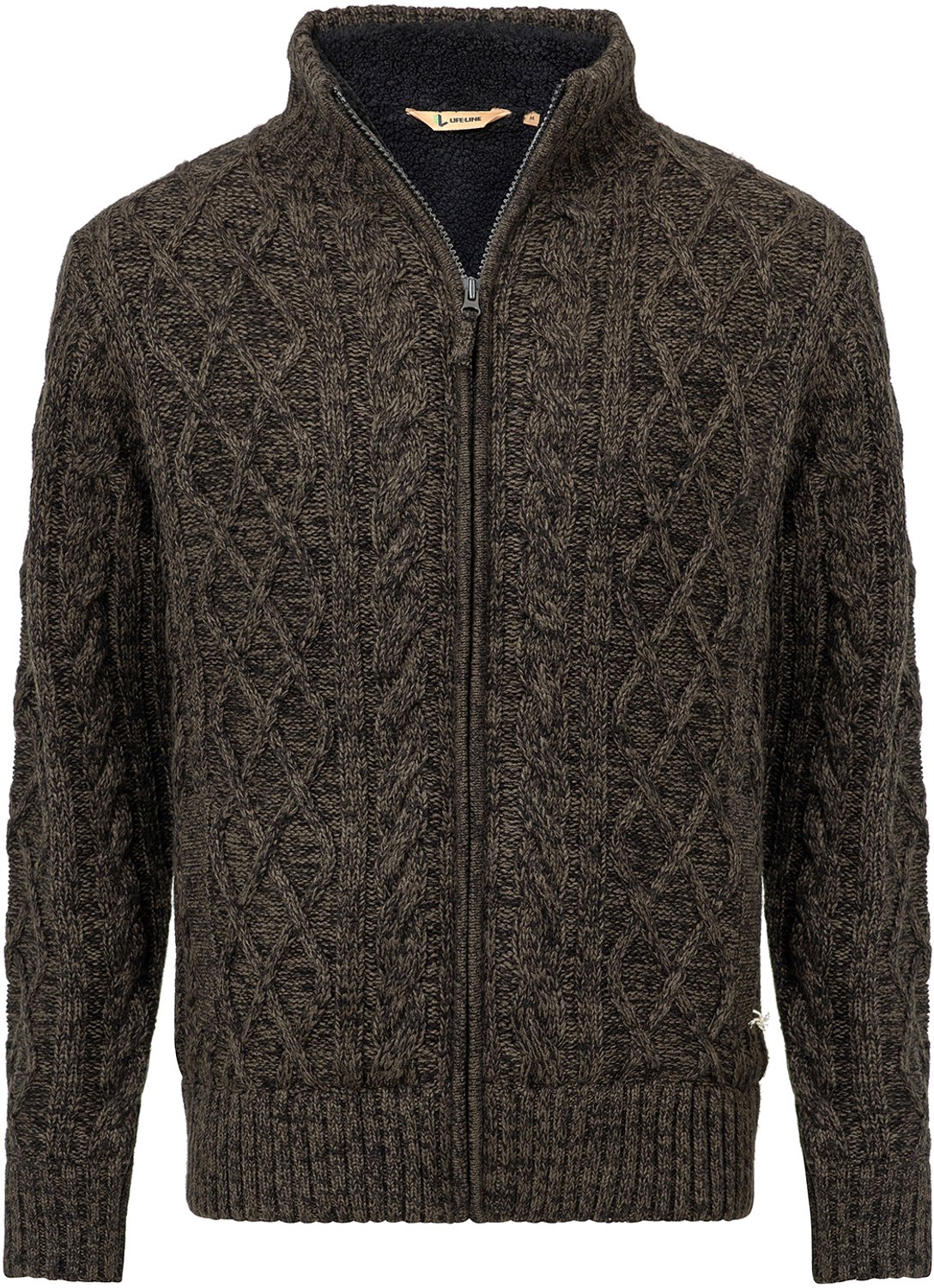 Life-line Morgan 2 Knitted Jacket Outdoorvest Heren Melange Groen