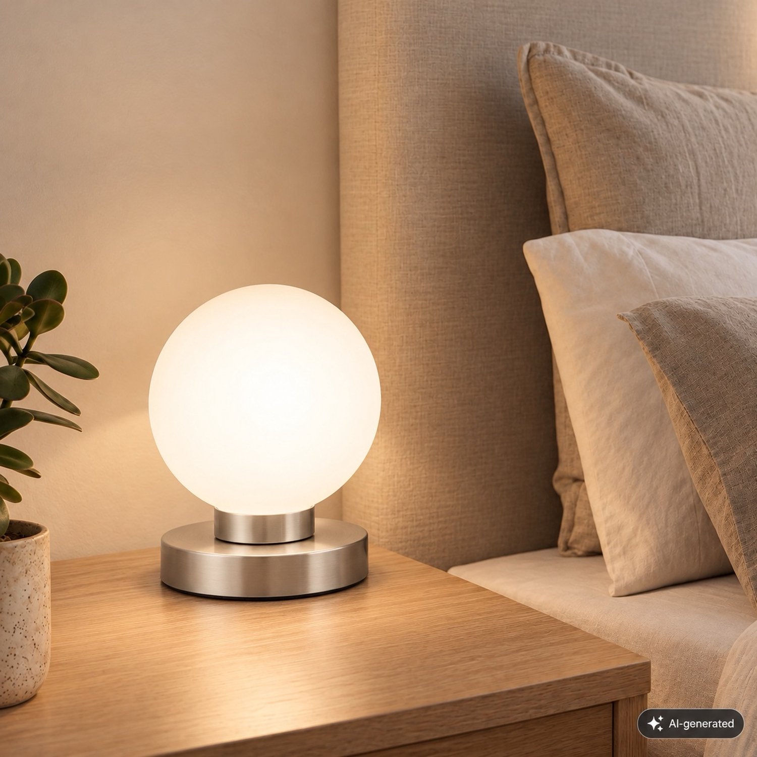 Bol.com B.K.LICHT - Tafellamp - dimbaar bedlamp - tafellamp woonkamer met glas - E14 fitting - h: 15.7cm aanbieding