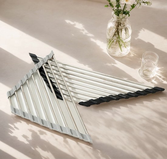 Kleine driehoekige asfalthouder - opvouwbare houder - schottels filterhouder - ruimtebesparing - zwart - 41 * 16,5 * 7,5 cm — afbeelding 4