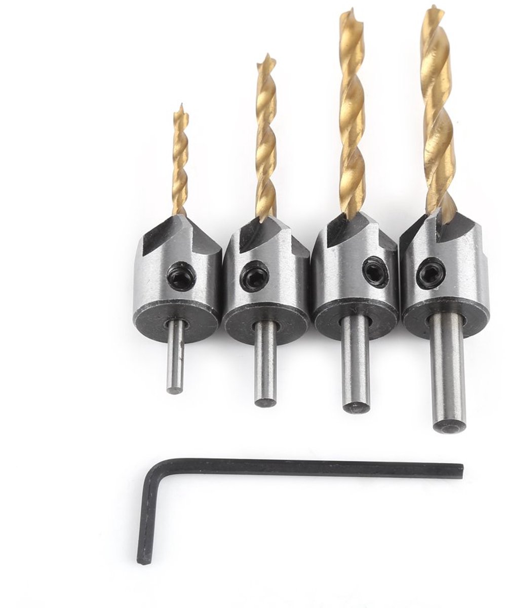 Countersink boor set 3-6 mm - HSS boor met goede kwaliteit - Voor perfecte afwerking - ShopVlot