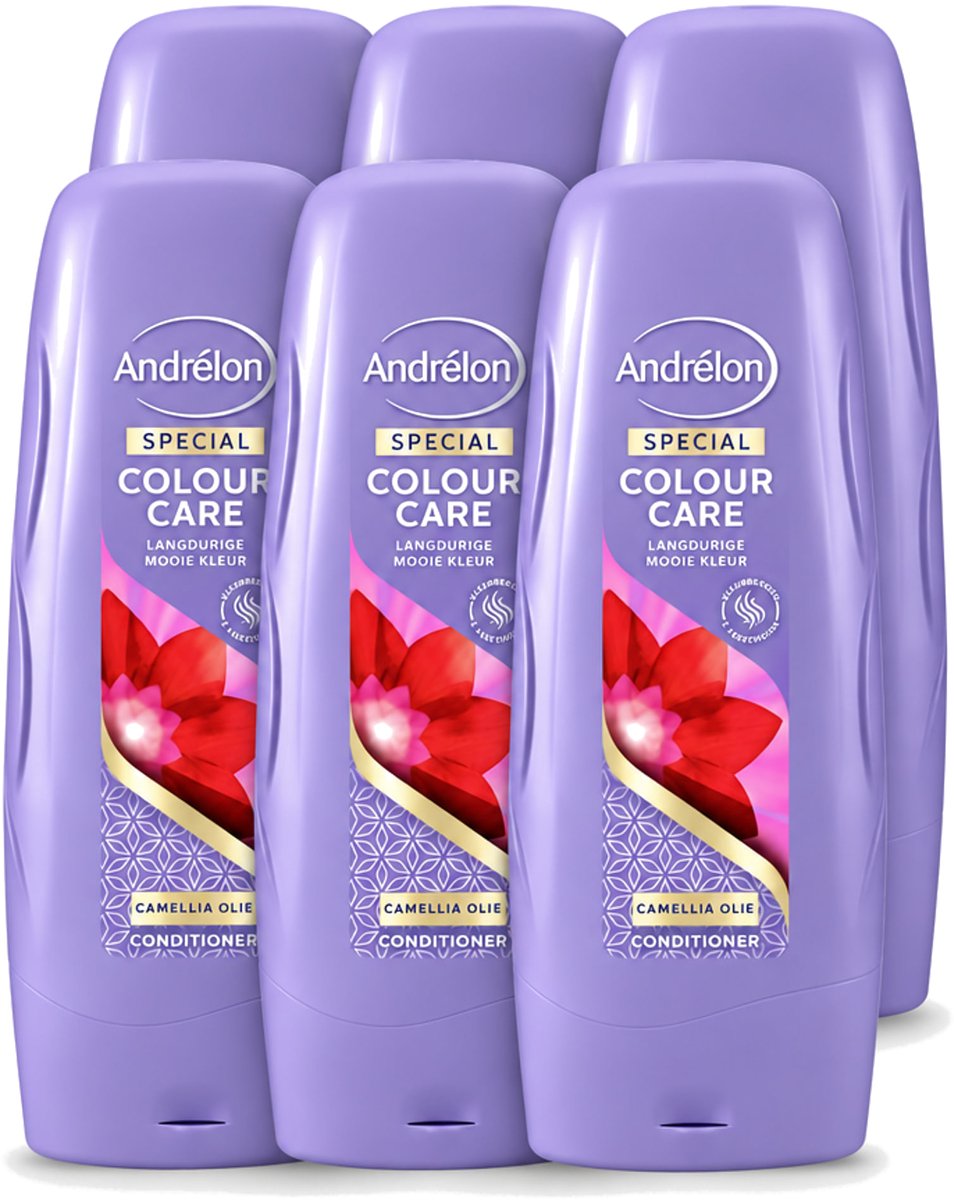 6 x Andrélon - Colour Care - Camellia Olie - Conditioner - Kleurbehoud - 300 ml - Voordeelverpakking - 6 stuks