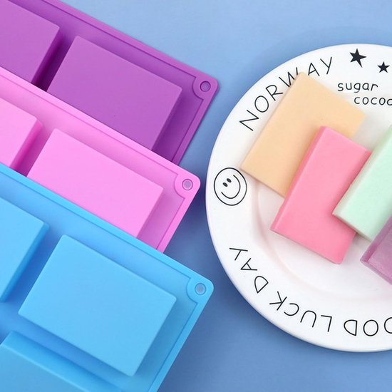 Zeepvormen van siliconen, 3 stuks handgemaakte zeepvorm, doe-het-zelf siliconen vorm, accessoires voor het maken van zeep, zachte anti-aanbak, cupcake, muffin, bakvorm, zelfgemaakte handwerk — afbeelding 5