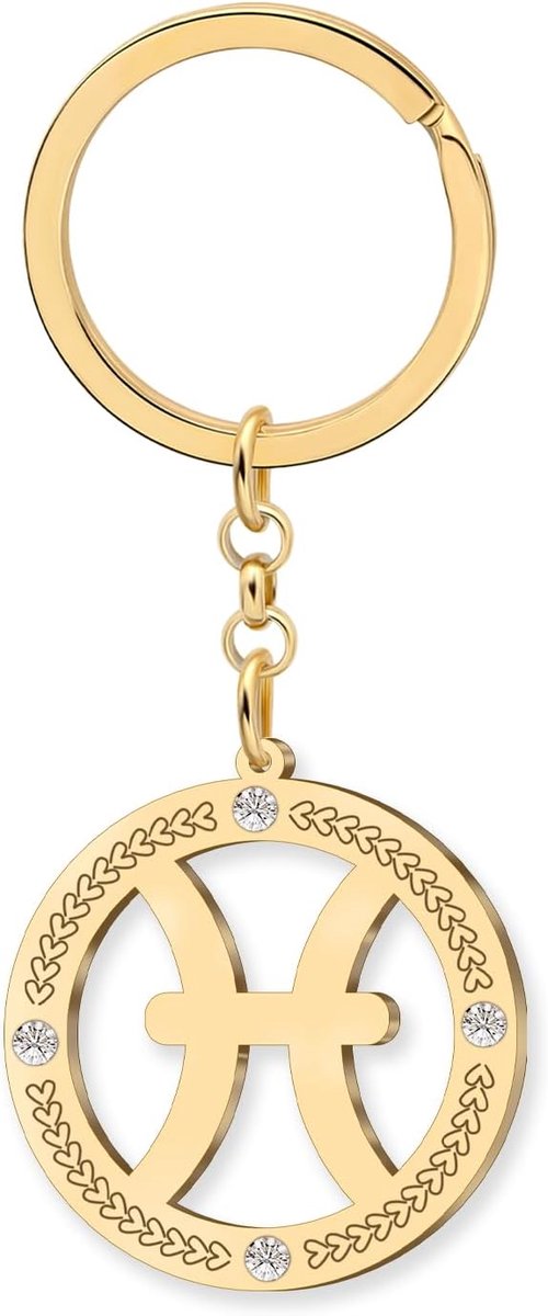 Geschenken Voor Vrouwen Sterrenbeeld Sleutelhanger Accessoires Roestvrij Staal Goud Sterrenbeeld Horoscoop Zodiac Charms