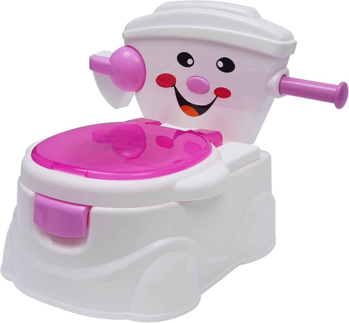 Baby kindertoilet toilettrainer babypot wc / toilet nachtpot toilet potty training seat met deksel blauw/roze (roze)