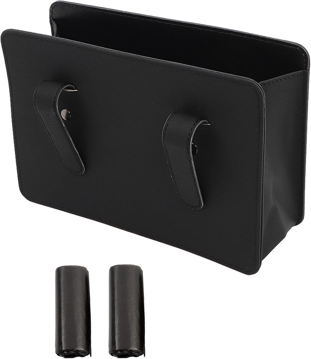 Bin, Auto Bins voor Auto Prullenbak, Auto Boot Organizer Opslag, Opvouwbare Auto Vuilnisbak, Boot Tidy voor Auto Achterbank, Auto Interieur Gadgets Zwart met 2 Roll Prullenbak